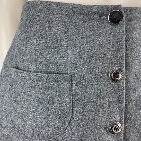 EQUIPEMENT MILITAIRE Academia Pockets Button Up Grey Contemporary Mini Skirt 34 - Picture 5 of 6